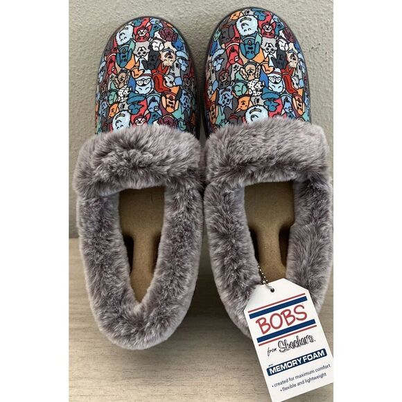 SKECHERS WOMEN SZ 8 BOBS TOO COZY POOCH PARADE 33351/GYMT SLIPPERS NIB - Picture 9 of 15